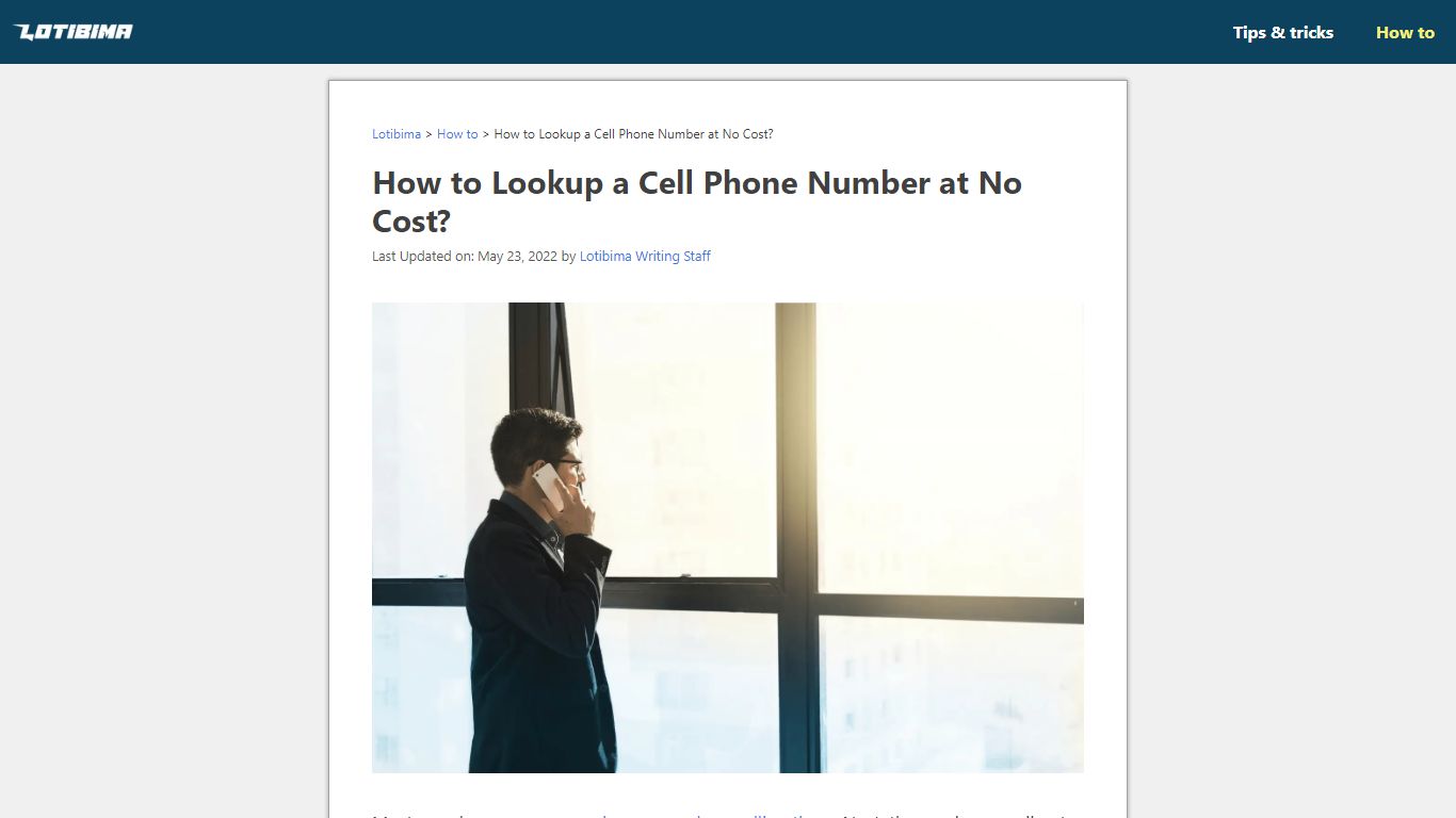 How to Lookup a Cell Phone Number with No Cost? - Lotibima