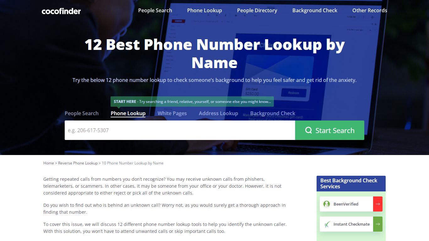 12 Best Reverse Phone Lookup with Name (No Charge) - cocofinder
